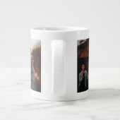書お洒落道の彼女の結婚写真ギフトマグ ジャンボコーヒーマグカップ (裏面)