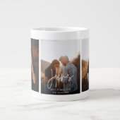 書お洒落道の彼女の結婚写真ギフトマグ ジャンボコーヒーマグカップ (正面)