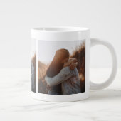 書お洒落道の彼女の結婚写真ギフトマグ ジャンボコーヒーマグカップ (右)