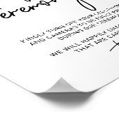 書お洒落道の抜け式の標識 ポスター (角)