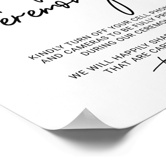 書お洒落道の抜け式の標識 ポスター (角)