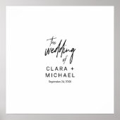 書お洒落道の結婚ゲスト署名ポスター ポスター (正面)