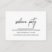 書お洒落道の結婚歓迎パーティー エンクロージャーカード (正面)