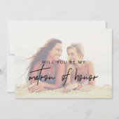 書お洒落道の色消し写真マトロン 招待状 (正面)