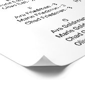 書お洒落道アルファベット座席表 ポスター (角)