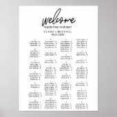 書お洒落道アルファベット座席表 ポスター (正面)