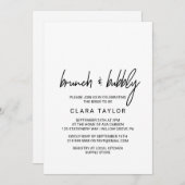 書お洒落道ブランチ&バブリー 招待状 (正面/裏面)
