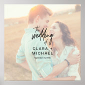 書お洒落道写真の結婚ゲスト署名 ポスター (正面)