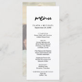 書お洒落道写真バックディナーメニューカード メニュー (正面/裏面)