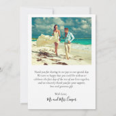 書お洒落道写真結婚のサンキューカード サンキューカード (裏面)