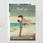 書お洒落道写真結婚のサンキューカード サンキューカード (正面/裏面)