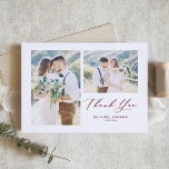 書お洒落道赤い写真のコラージュ結婚ズ サンキューカード<br><div class="desc">このカスタマイズ可能な写真コラージュサンキューカードで特別な日の一部であることをお客様に感謝の気持ちを伝える。スクリプトとお洒落クラシックタイポグラフィ。あなたパーソナライズされた自身の詳細を追加し、あなたの写真をお気に入りの特集結婚することによって。</div>