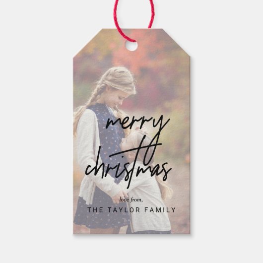 書お洒落道 |あおれた写真のクリスマスプレゼント ギフトタグ (正面)