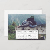 書お洒落道 |の色あせた結婚写真 招待状 (正面/裏面)