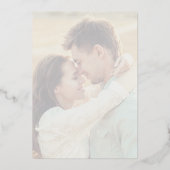 書お洒落道 |シルバーフォイル結婚フォト 箔招待状 (裏面)