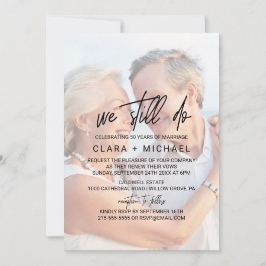 書お洒落道 |フェード付きフォトボアクリメント 招待状 (正面)