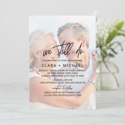 書お洒落道 |フェード付きフォトボアクリメント 招待状 (スタンド正面)