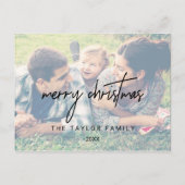 書お洒落道 |暗い写真クリスマス シーズンポストカード (正面)