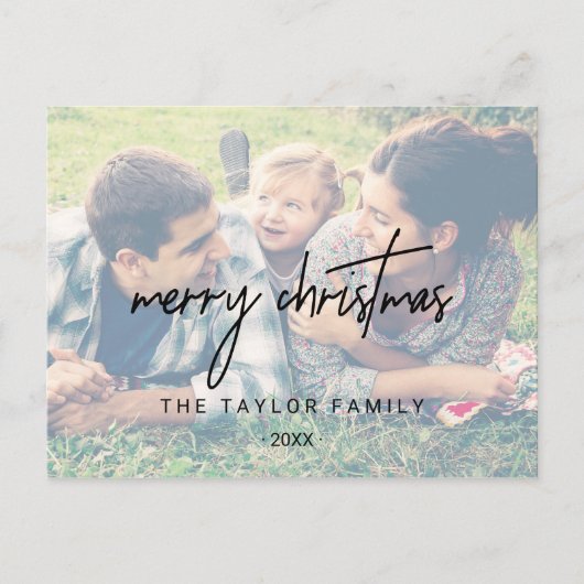 書お洒落道 |暗い写真クリスマス シーズンポストカード (正面)