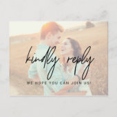 書お洒落道 |色あせたフォトソングRSVP インビテーションポストカード (正面)