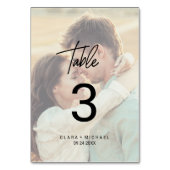 書お洒落道 |色あせたフォトテーブル番号 テーブルナンバー (裏面)