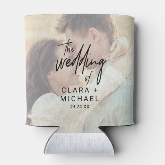 書お洒落道 |色あせたフォト結婚式の引き出物 缶クーラー (裏面)