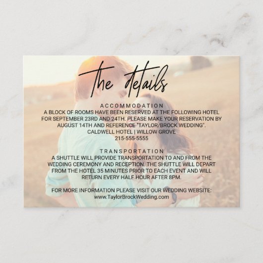 書お洒落道 |色あせたフォト詳細カード エンクロージャーカード (正面)