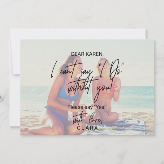 書お洒落道 |色あせた写真の花嫁 招待状 (裏面)