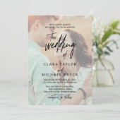 書お洒落道 |色あせた写真結婚の内容 招待状 (スタンド正面)