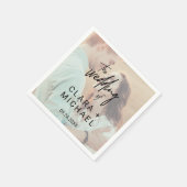 書お洒落道 |色あせた結婚写真 スタンダードカクテルナプキン (角)