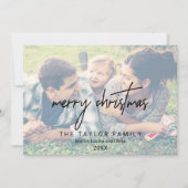書お洒落道 | 2色あせた写真クリスマス シーズンカード (正面)