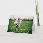 書お洒落道Happy Thanksgiving写真 箔シーズンカード (正面)