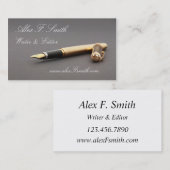 書かれた編集者のためのモダンな名刺 名刺 (正面/裏面)