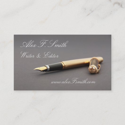 書かれた編集者のためのモダンな名刺 名刺 (正面)