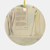 書かれる哀歌からの墓碑銘を、読んでいる羊飼い セラミックオーナメント (裏面)