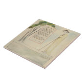 書かれる哀歌からの墓碑銘を、読んでいる羊飼い タイル (側面)