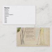 書かれる哀歌からの墓碑銘を、読んでいる羊飼い 名刺 (正面/裏面)