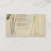 書かれる哀歌からの墓碑銘を、読んでいる羊飼い 名刺 (裏面)