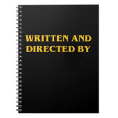 書かれ、指示される-淡黄色のギフトを満たして下さい ノートブック (正面)