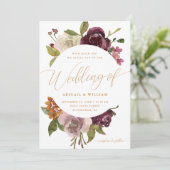 書かわいらし道グリーン付き結婚フローラ 招待状 (スタンド正面)