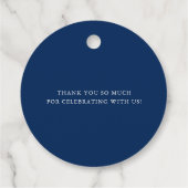 書かわいらし道スクリプト青結婚の感謝 フェイバータグ (裏面)