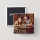 書きます手紙(パネルの油)を 缶バッジ (正面&裏面)