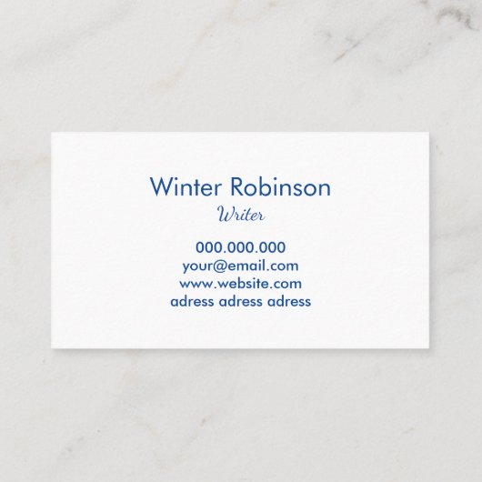 書きモダン込み型ホログラフィックブルーグリーンターコイズ 名刺 (裏面)