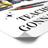 書き手書が先生を教え教え行う ポスター (角)