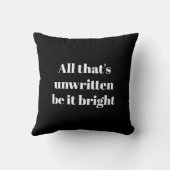 書き残されていないすべては明るい黒と白 クッション (裏面)