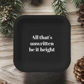 「書き残されていないのは真っ黒で真っ白 ペーパープレート