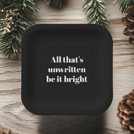 「書き残されていないのは真っ黒で真っ白 ペーパープレート