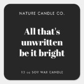 書き残されていないものは全部明るいキャンドルモダンだ スクエアシール (正面)