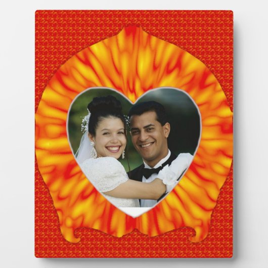 書き込みハートフォトフレーム フォトプラーク (正面)