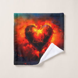 書き込みハート ウォッシュタオル